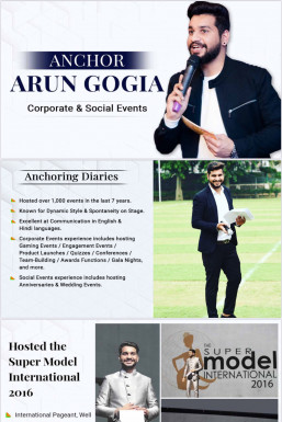 Arun Gogia - Anchor in Delhi | www.dazzlerr.com