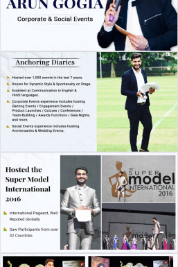 Arun Gogia - Anchor in Delhi | www.dazzlerr.com