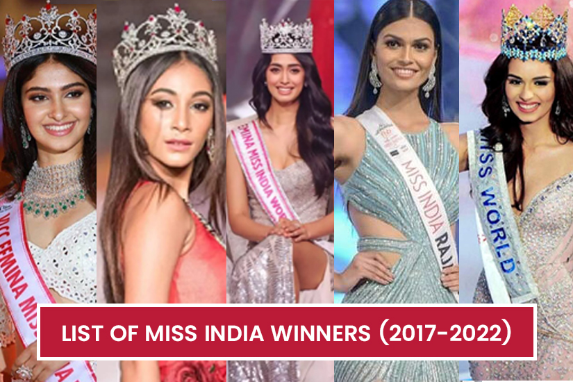 Dazzlerr - List of Miss India Winners (2017-2022)