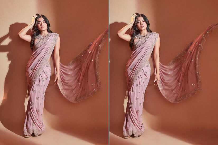 Dazzlerr: Gorgeous-Dusty-Pink-Saree