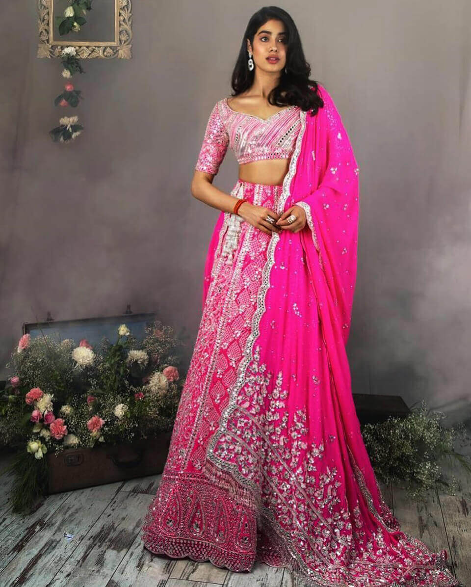 Dazzlerr - Janhvi Kapoor’s Ethnic Outfits is a Perfect Choice for Summers Wedding