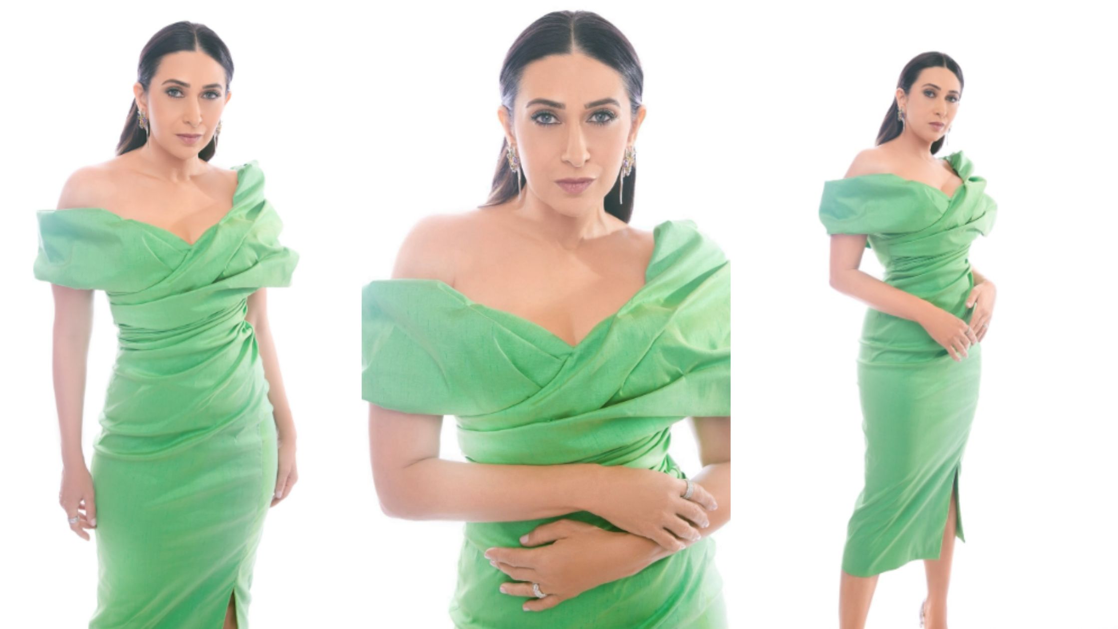 Karisma's off-shoulder dress