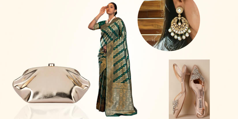 Timeless Classic_ Banarasi Saree with Statement Blouse