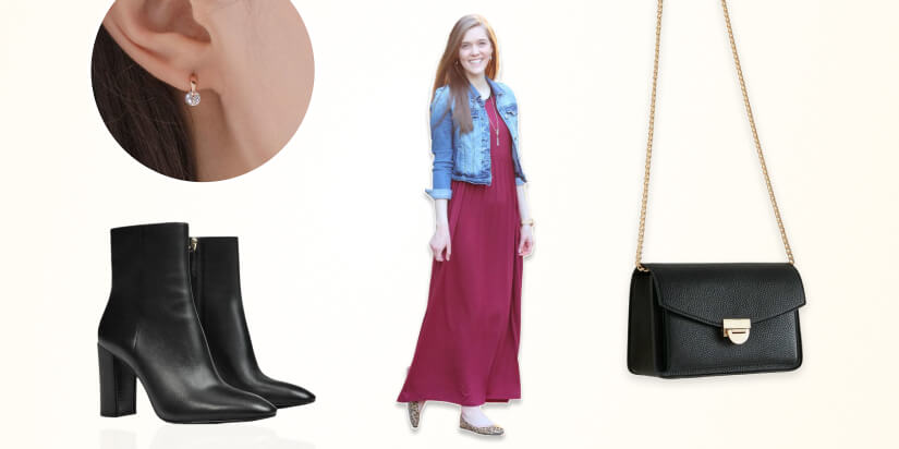 Trendy Fusion_ Anarkali with Denim Jacket