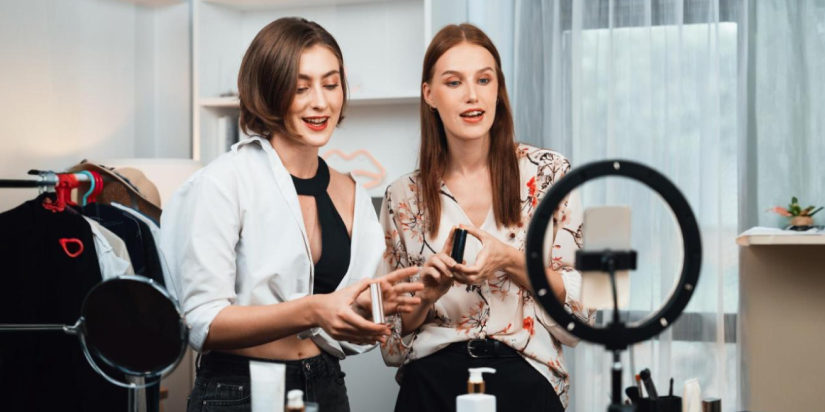 woman influencer shoot