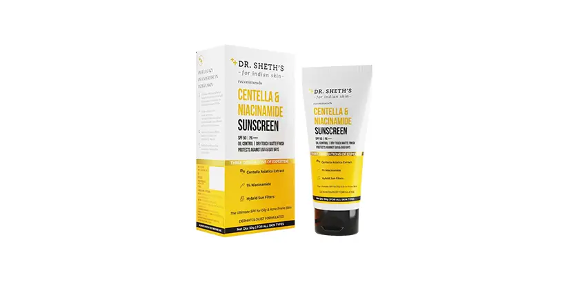 Dr Sheth's Centella & Niacinamide Oil-Free Matte Sunscreen