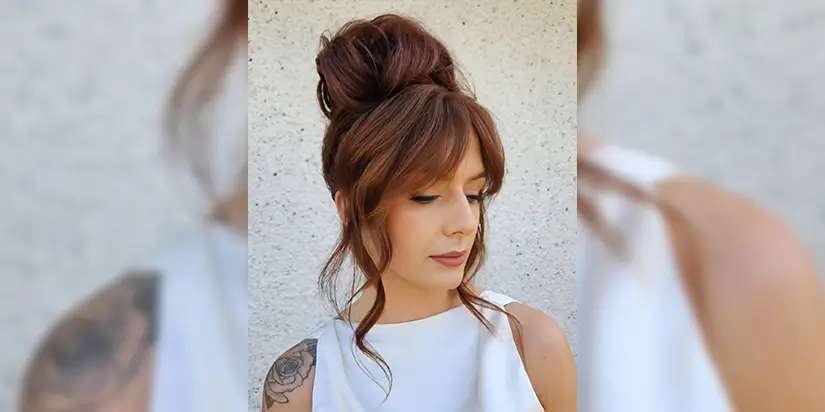 Topknot with Bangs