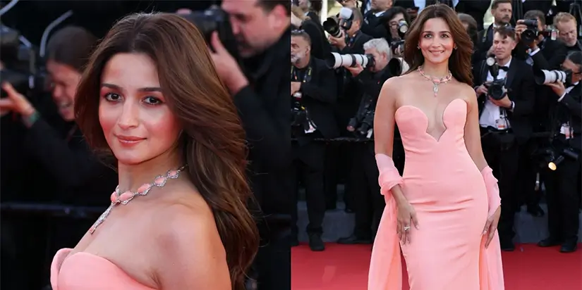 Alia Bhatt Coral Pink Look