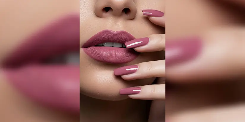 Mauve Lip Elegance