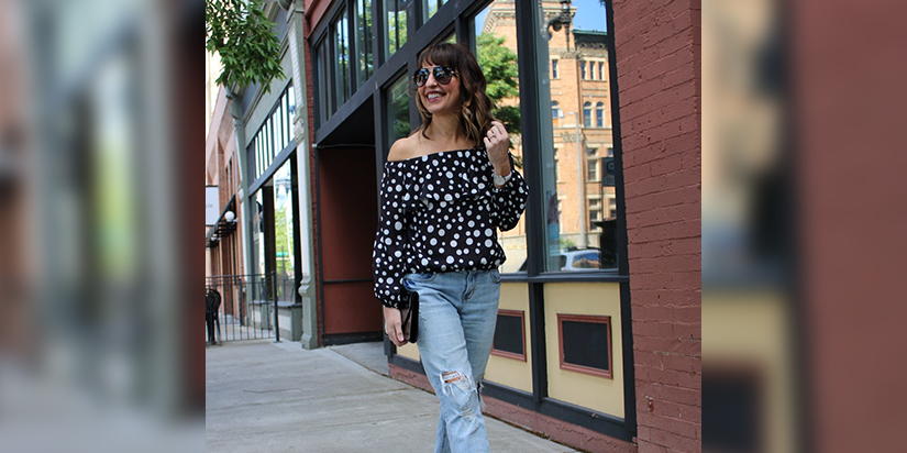 Denim Meets Dots