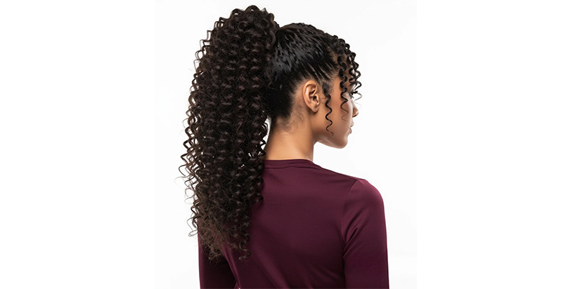 Voluminous Curly Ponytail_