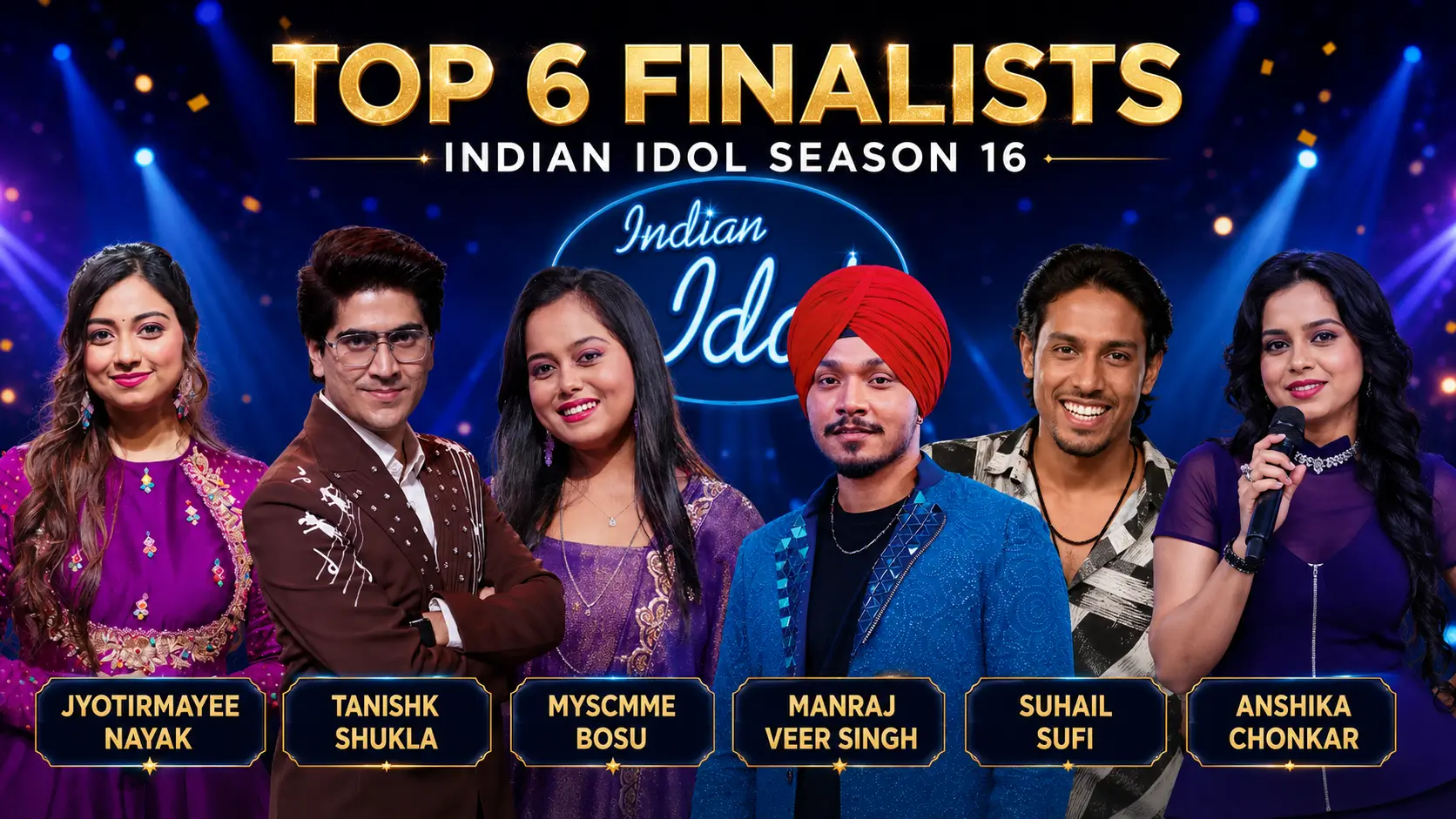 Top 6 finalists of Indian Idol Season 16