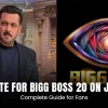 How to Vote for Bigg Boss 20