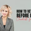 Model Booking Checklist