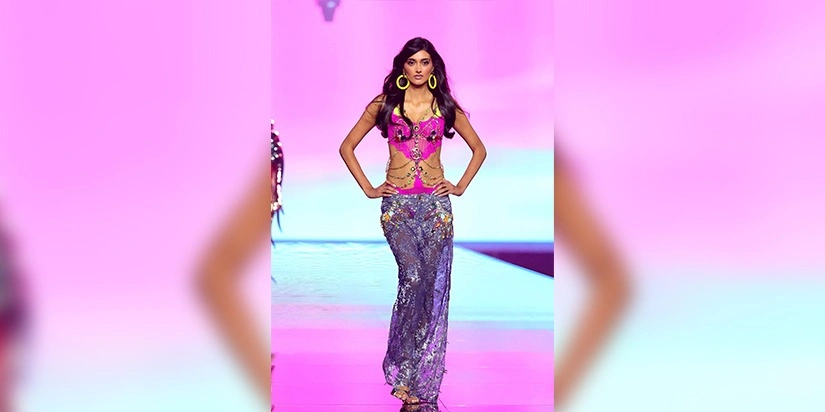 Ravleen Varghese walks the runway at the Victoria’s Secret Fashion Show 2026